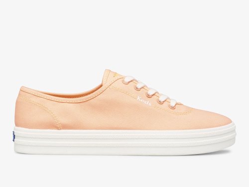 Keds Breezie Canvas Neon Veterschoenen Dames Koraal | BE-23730