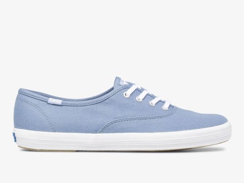 Keds Champion Canvas Washable Veterschoenen Dames Blauw | BE-49975