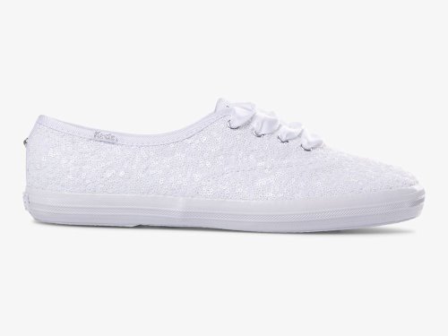 Keds Champion Sequins Veterschoenen Dames Wit | BE-30752