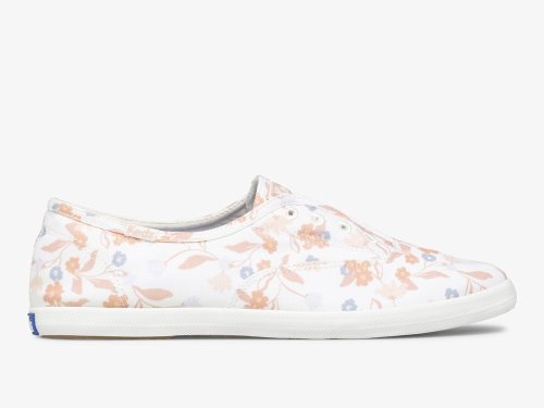 Keds Chillax Femme Floral Twill Veterschoenen Dames Wit Gekleurd | BE-52618