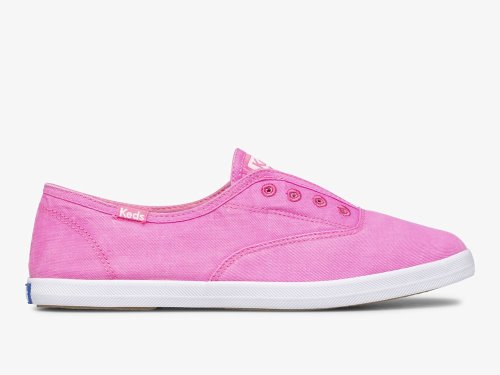 Keds Chillax Neon Twill Washable Slip On Sneakers Dames Roze | BE-60308