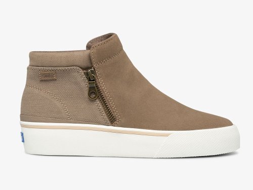 Keds Cooper Zip Bootie Laarzen Dames Bruin | BE-60255