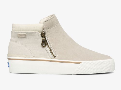 Keds Cooper Zip Bootie Slip On Sneakers Dames Beige | BE-32348