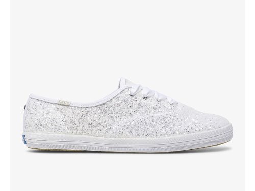 Keds Kate Spade New York Champion Glitter Veterschoenen Dames Wit | BE-99321