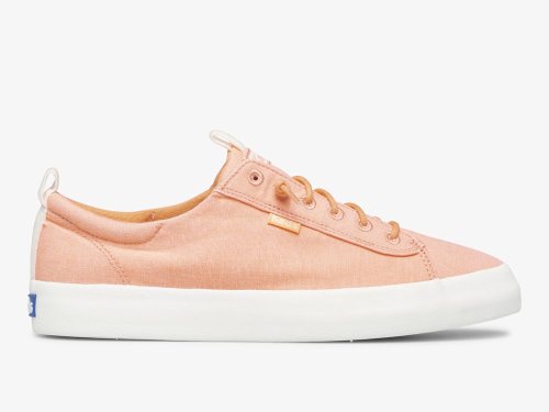 Keds Kickback Canvas Slip On Sneakers Dames Koraal | BE-51608