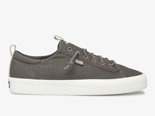 Keds Kickback Washable Feat. Organic Katoenen Veterschoenen Dames Donkergrijs | BE-28310