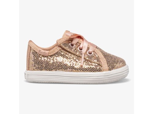 Keds Kickstart Crib Celebrations Sneakers Meisjes Roze Goud | BE-43864