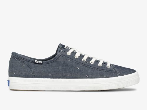 Keds Kickstart Dobby Jacquard Tennisschoenen Dames Donkerblauw | BE-48145