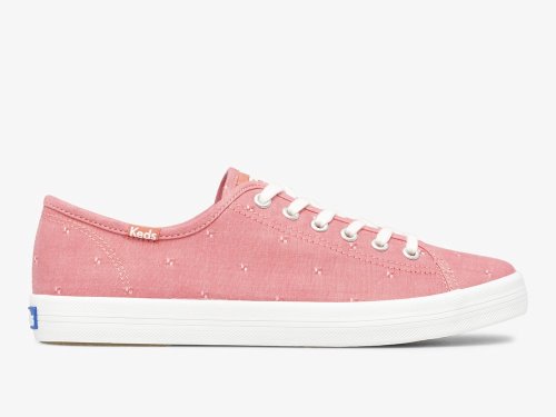 Keds Kickstart Dobby Jacquard Tennisschoenen Dames Rood | BE-84054