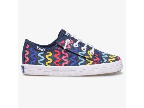 Keds Kickstart Seasonal Jr Sneakers Meisjes Donkerblauw | BE-35406