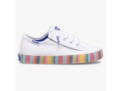 Keds Kickstart Seasonal Jr Sneakers Meisjes Wit Gekleurd | BE-70999