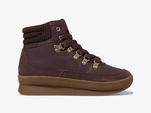 Keds Midland Boot Luxe Leren w/ Thinsulate™ Schoenen Leer Dames Bordeaux | BE-87336