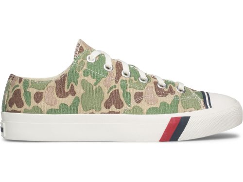 Keds Royal Lo Camo Sneakers Heren Olijfgroen | BE-78480