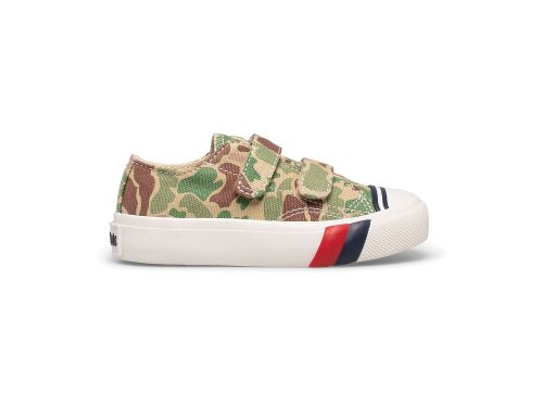 Keds Royal Lo HL Slip On Sneakers Meisjes Camo Olijfgroen | BE-05016