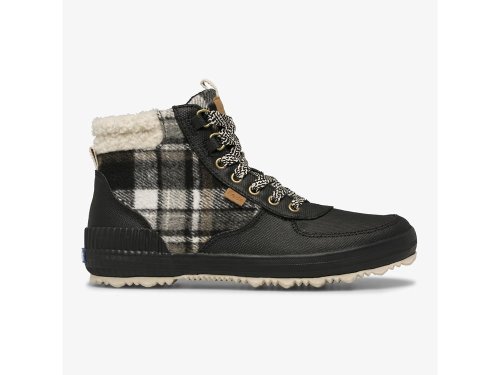 Keds Scout Boot III Water Resistant Twill Plaid w/ Thinsulate™ Veterschoenen Dames Zwart | BE-23787