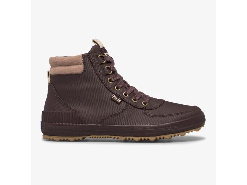 Keds Scout Boot III Water Resistant Twill Veterschoenen Dames Bordeaux | BE-78999