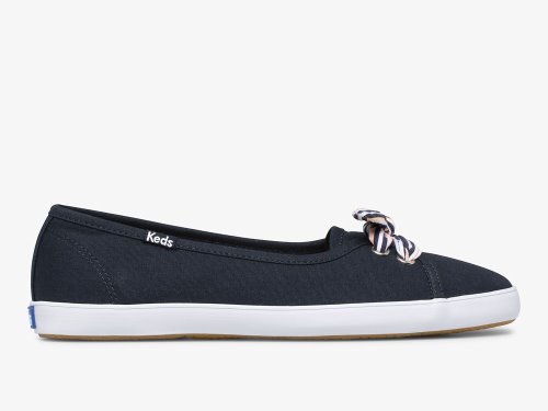 Keds Seaside Canvas Slip On Sneakers Dames Donkerblauw Gekleurd | BE-65670