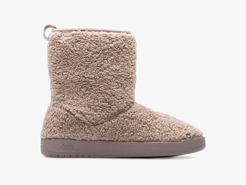 Keds Tally Boot Faux Shearling Veterschoenen Dames Bruin | BE-59301