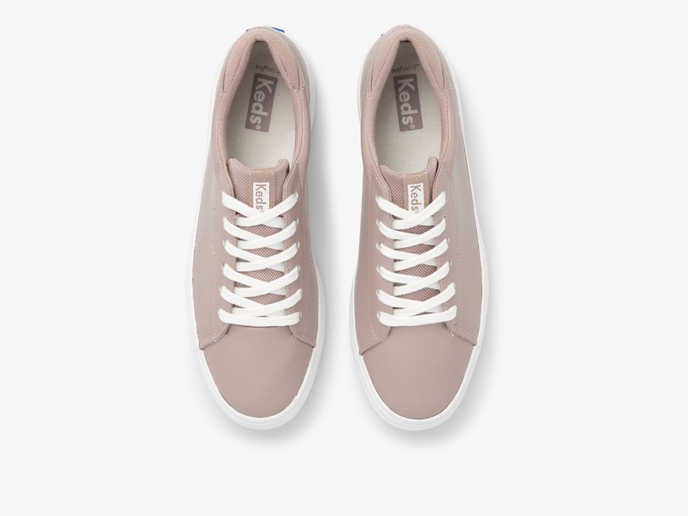 Keds Alley Coated Twill Veterschoenen Dames Lichtpaars | BE-88838