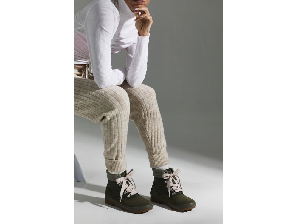 Keds Camp Boot Suede & Splash Twill w/ Thinsulate™ Veterschoenen Dames Olijfgroen | BE-90731