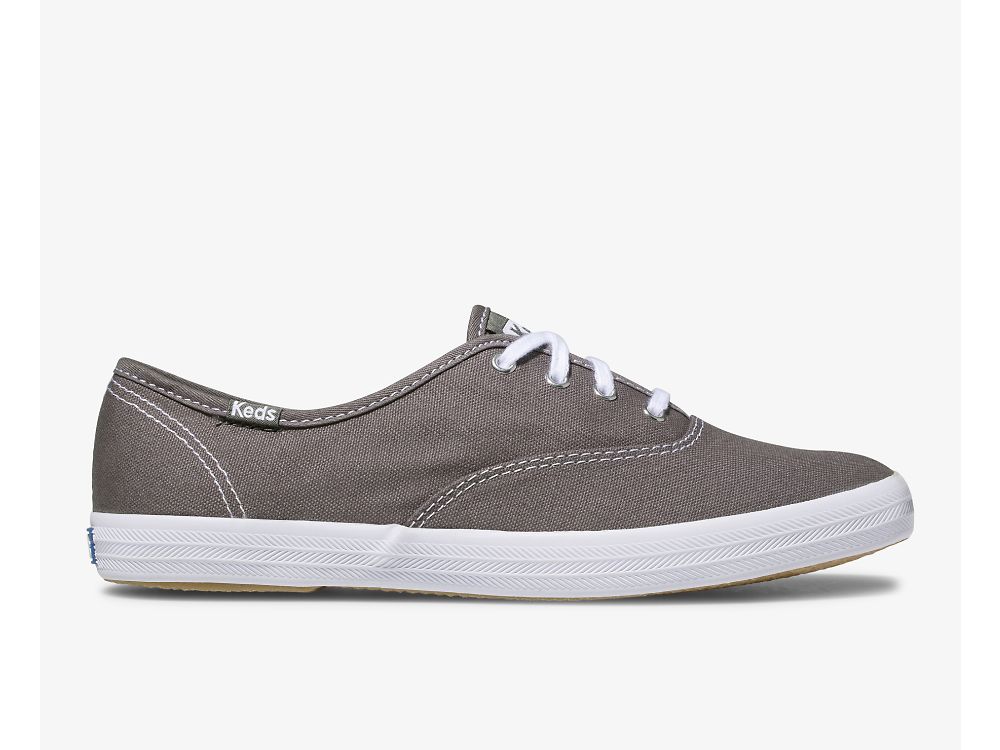 Keds Champion Originele Veterschoenen Dames Grijs | BE-90771