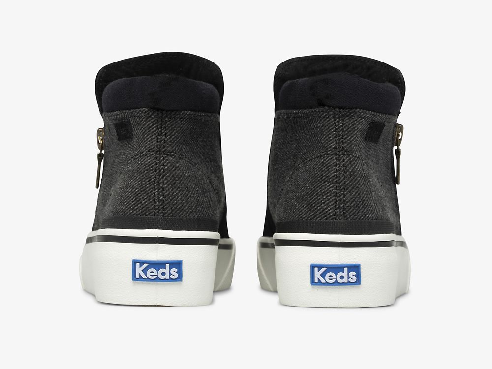 Keds Cooper Zip Bootie Slip On Sneakers Dames Zwart | BE-38896