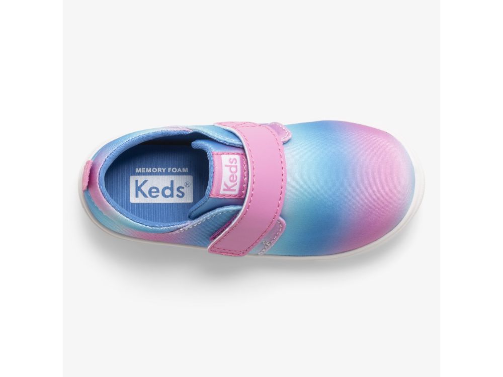 Keds Finlee Flex Slip On Sneakers Meisjes Roze Blauw | BE-98375