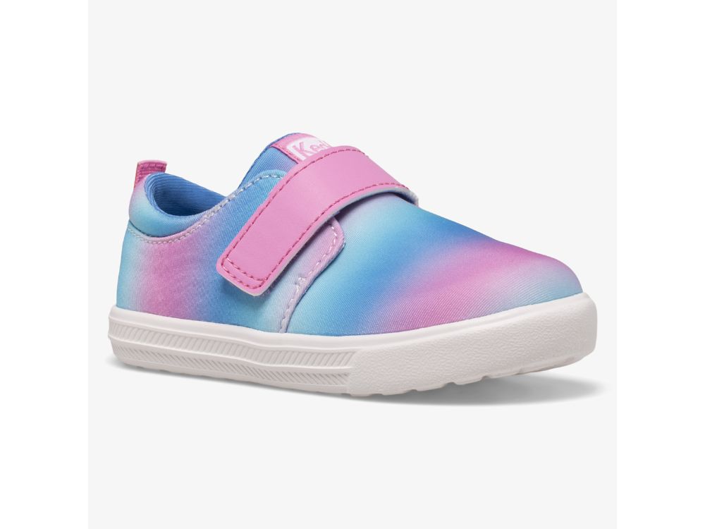 Keds Finlee Flex Slip On Sneakers Meisjes Roze Blauw | BE-98375