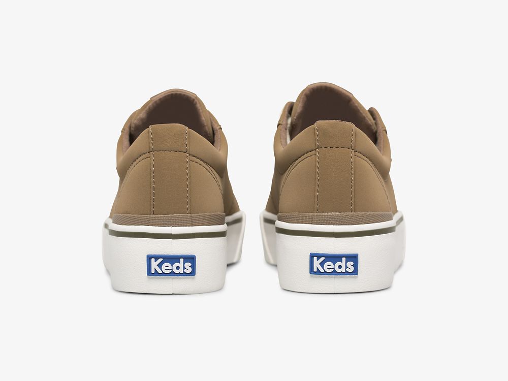 Keds Jump Kick Duo Veganistische Soft Buck Veterschoenen Dames Bruin | BE-16111