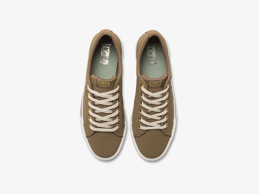 Keds Jump Kick Duo Veganistische Soft Buck Veterschoenen Dames Bruin | BE-16111