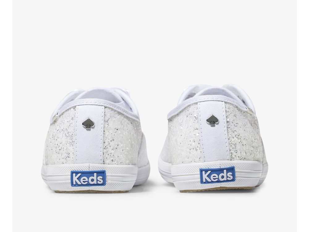 Keds Kate Spade New York Champion Glitter Veterschoenen Dames Wit | BE-99321