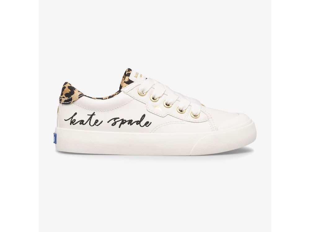 Keds Kate Spade New York Crew Kick \'75 Sneakers Meisjes Wit Leopard | BE-41149