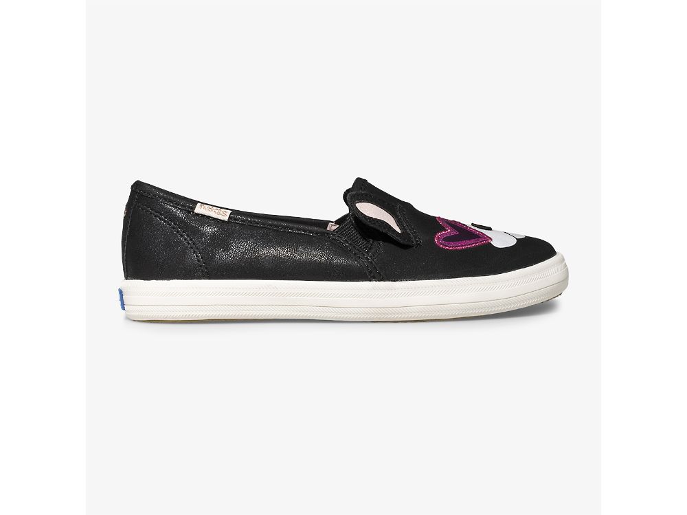 Keds Kate Spade New York Double Decker Francois Slip On Sneakers Meisjes Zwart | BE-19133