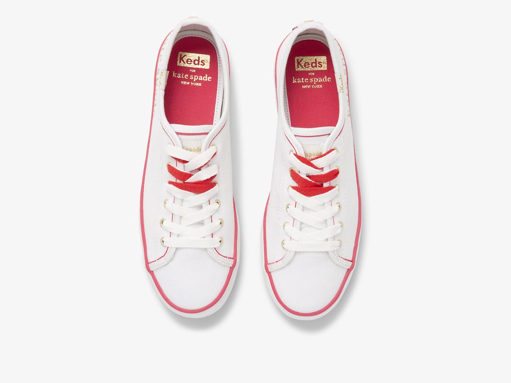 Keds Kate Spade New York Kickstart Foil Logo Tennisschoenen Dames Wit | BE-14551