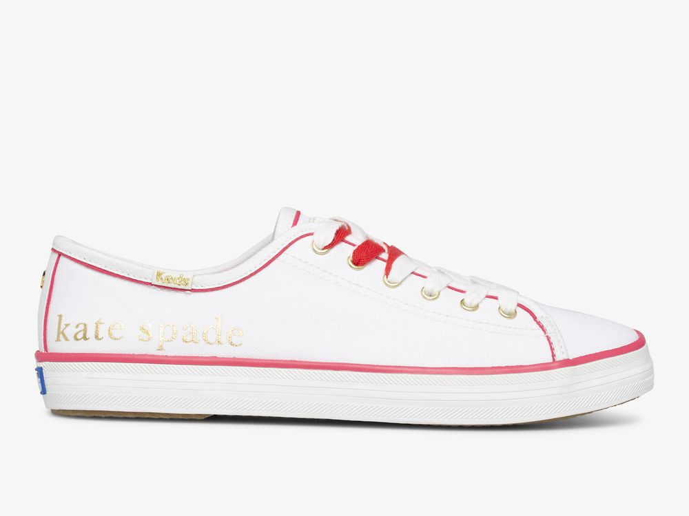 Keds Kate Spade New York Kickstart Foil Logo Tennisschoenen Dames Wit | BE-14551