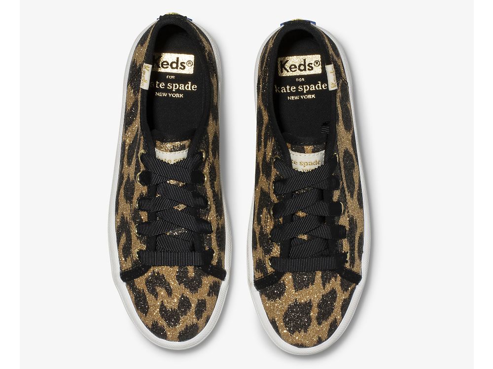 Keds Kate Spade New York Kickstart Glitter Leopard Sneakers Meisjes Leopard | BE-02102