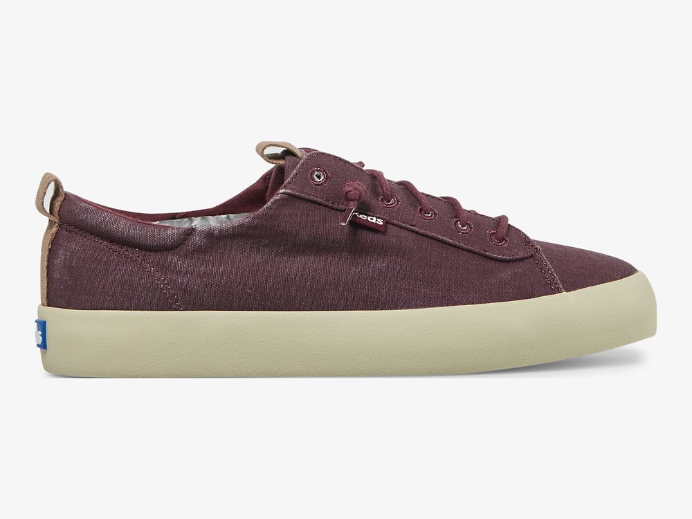 Keds Kickback Canvas Washable Veterschoenen Dames Bordeaux | BE-91055