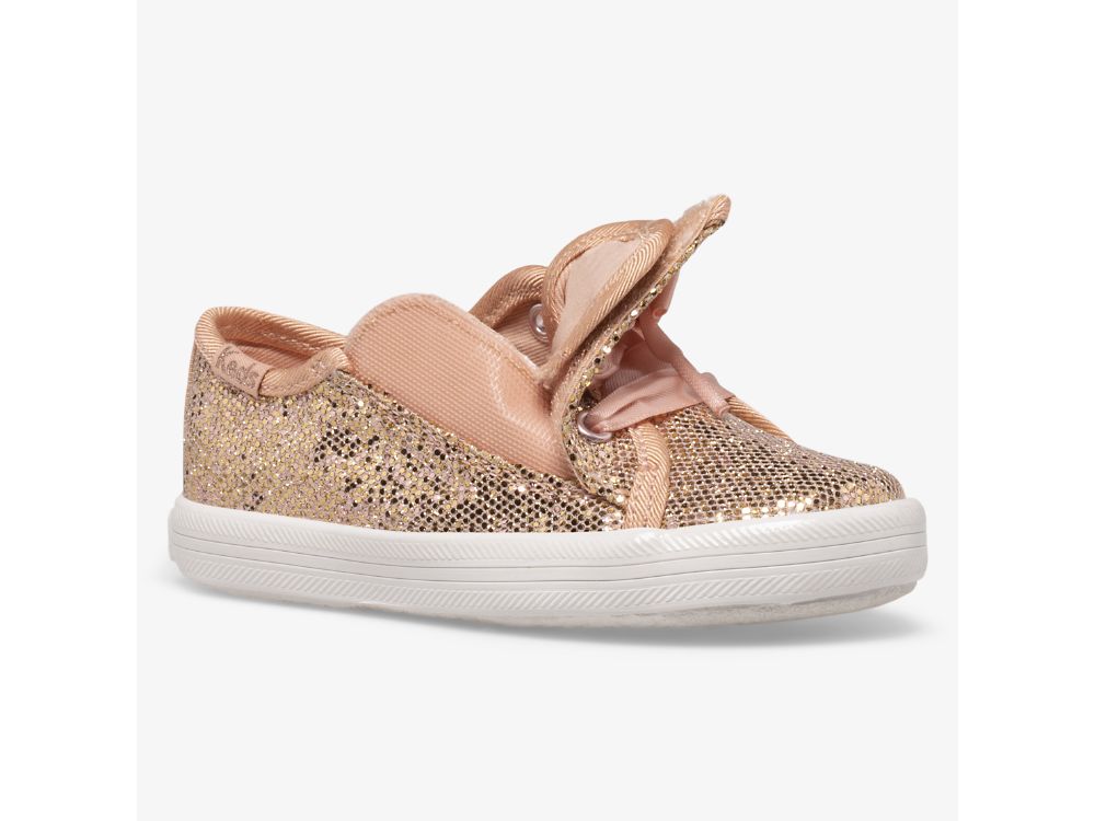 Keds Kickstart Jr Celebrations Sneakers Meisjes Roze Goud | BE-11358