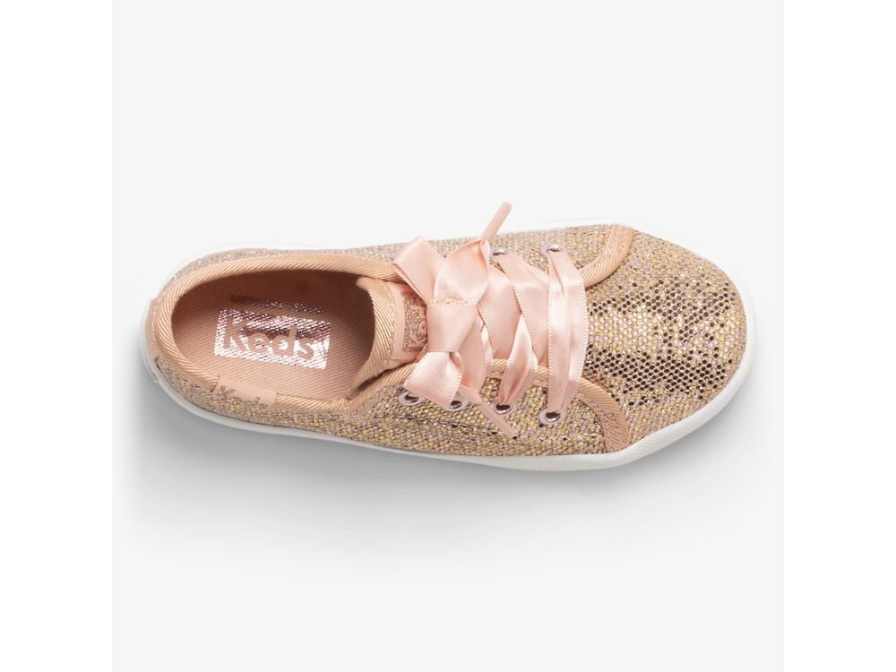 Keds Kickstart Jr Celebrations Sneakers Meisjes Roze Goud | BE-11358