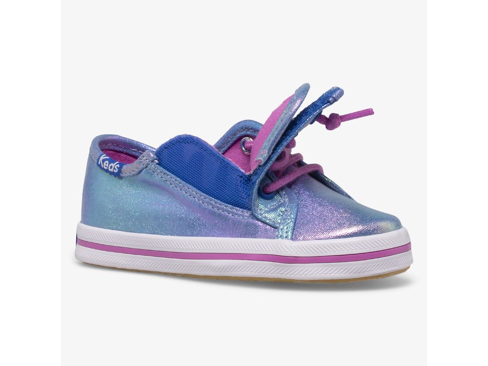 Keds Kickstart Seasonal Jr Sneakers Meisjes Blauw Gekleurd | BE-00161