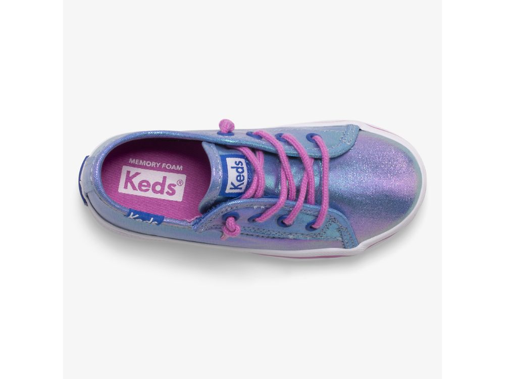 Keds Kickstart Seasonal Jr Sneakers Meisjes Blauw Gekleurd | BE-00161