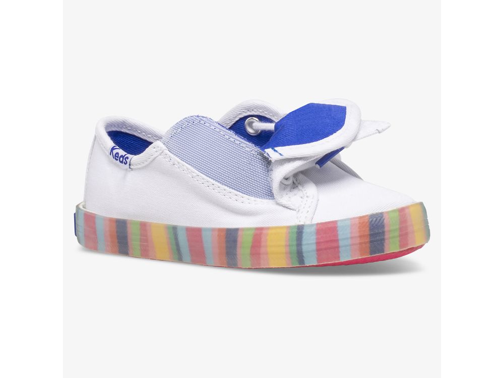 Keds Kickstart Seasonal Jr Sneakers Meisjes Wit Gekleurd | BE-25904