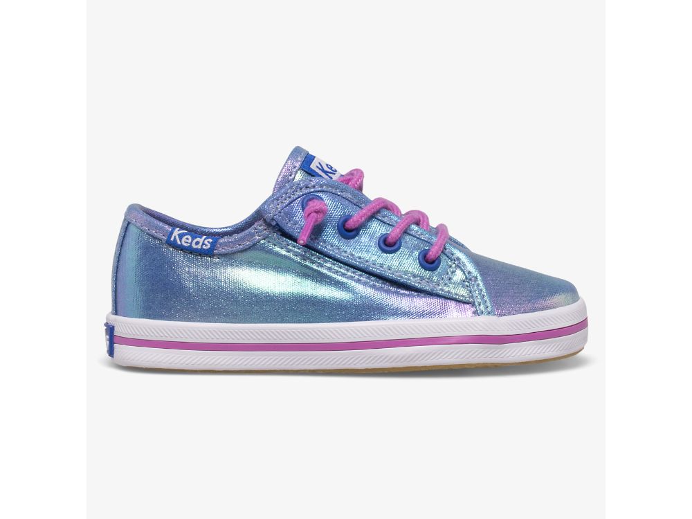 Keds Kickstart Seasonal Jr Sneakers Meisjes Blauw Gekleurd | BE-47199