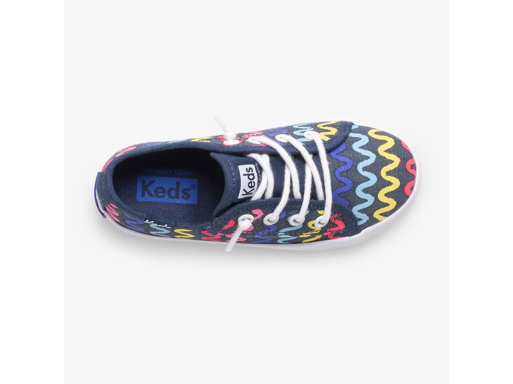 Keds Kickstart Seasonal Jr Sneakers Meisjes Donkerblauw | BE-48878