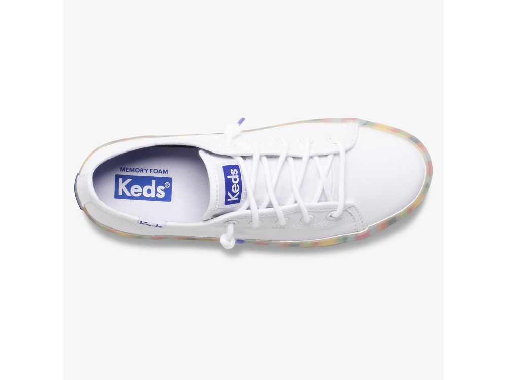 Keds Kickstart Seasonal Sneakers Meisjes Wit Gekleurd | BE-14569