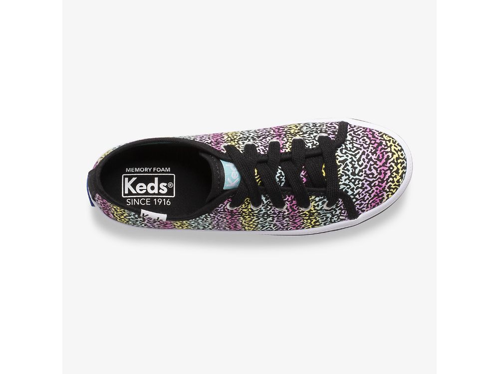 Keds Kickstart Seasonal Sneakers Meisjes Zwart Gekleurd | BE-61521