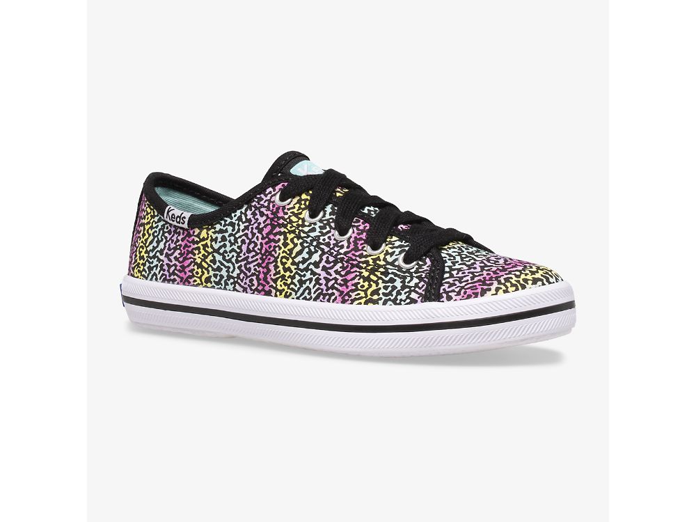 Keds Kickstart Seasonal Sneakers Meisjes Zwart Gekleurd | BE-61521