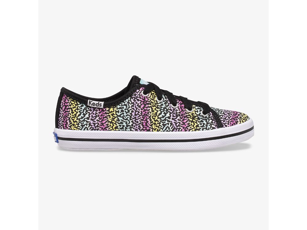 Keds Kickstart Seasonal Sneakers Meisjes Zwart Gekleurd | BE-61521