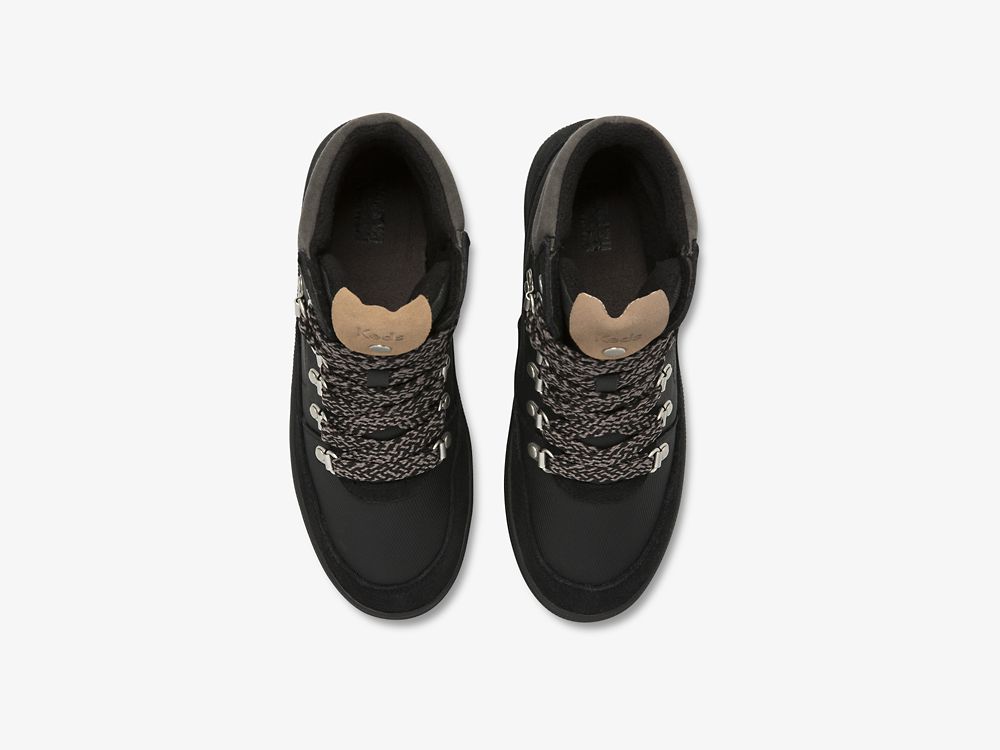 Keds Midland Boot Suede & Splash Twill w/ Thinsulate™ Veterschoenen Dames Zwart | BE-75953