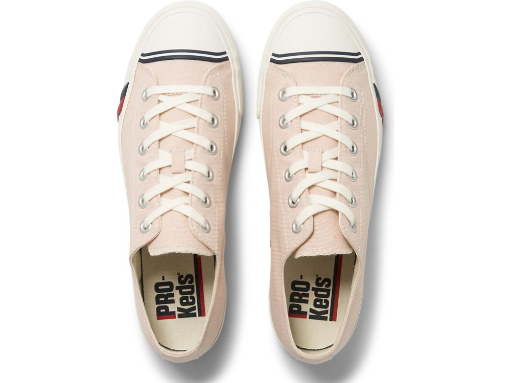 Keds Royal Lo Canvas Sneakers Heren Lichtroze | BE-15667